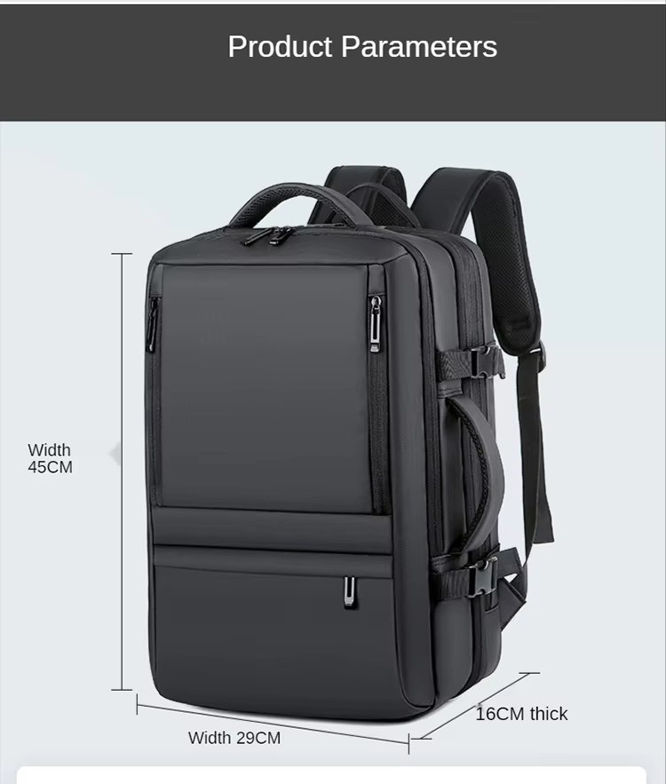Water-Resistant Expandable Business Polyester Laptop Backpack product detail
