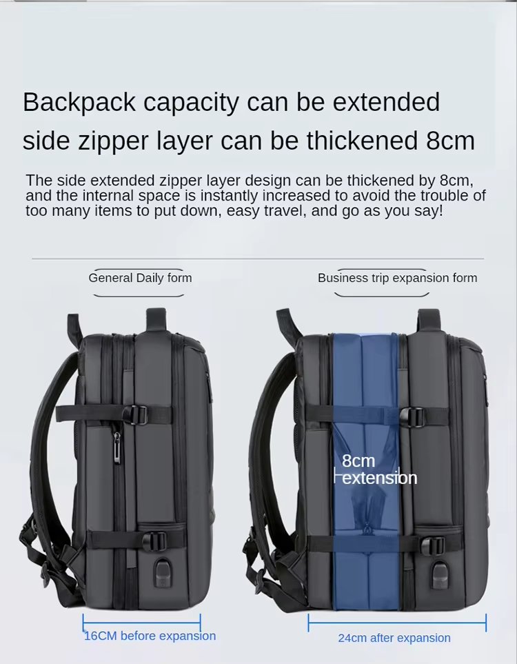 Water-Resistant Expandable Business Polyester Laptop Backpack product detail