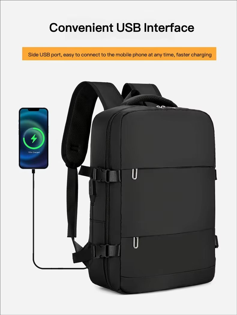 Anti-Theft Water-Resistant Large Capacity USB Business Oxford Laptop Backpack product detail
