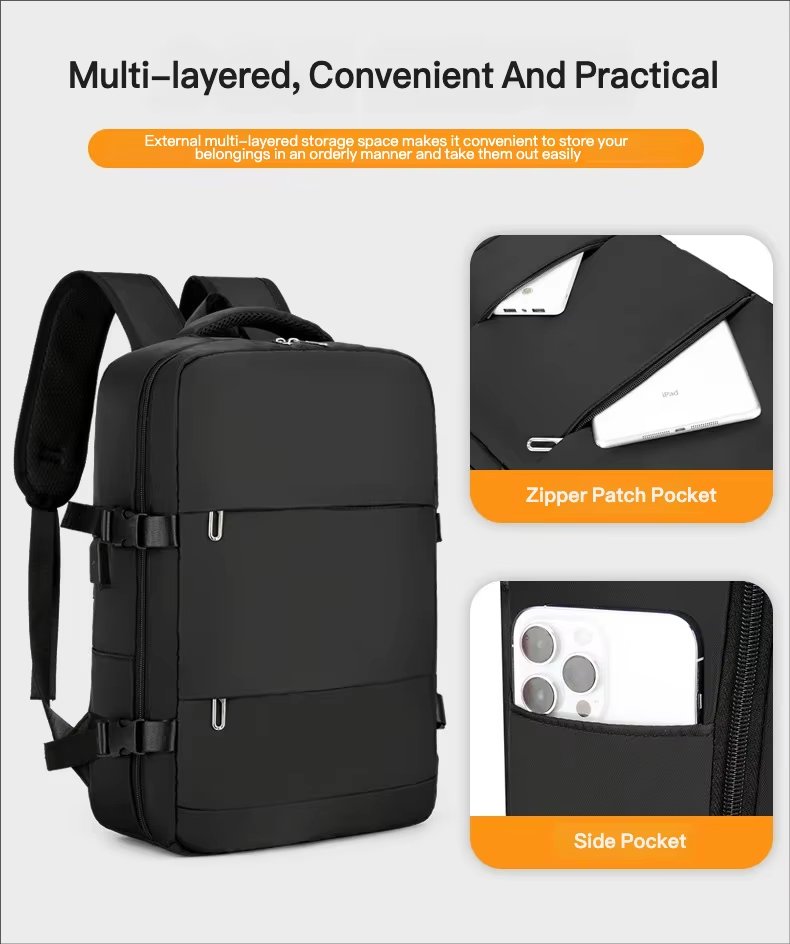 Anti-Theft Water-Resistant Large Capacity USB Business Oxford Laptop Backpack product detail