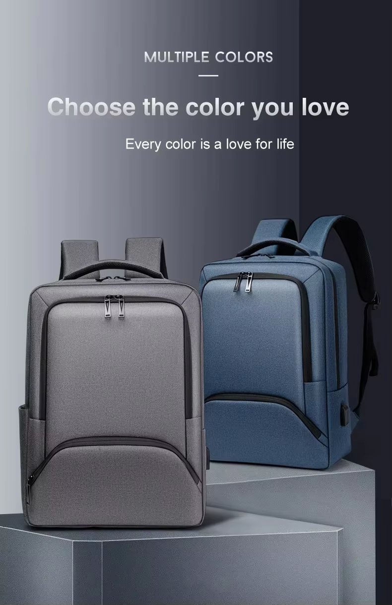 Water-Resistant Large Capacity USB Business School Oxford Laptop Backpack product detail