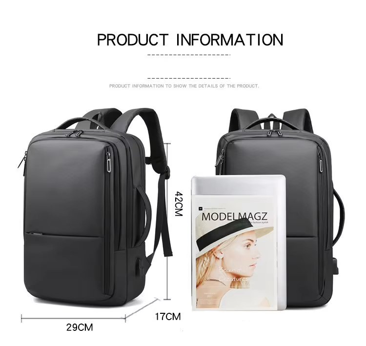 Water-Resistant Lightweight USB Travel Nylon Laptop Backpack product detail