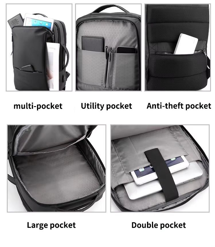 Water-Resistant Lightweight USB Travel Nylon Laptop Backpack product detail