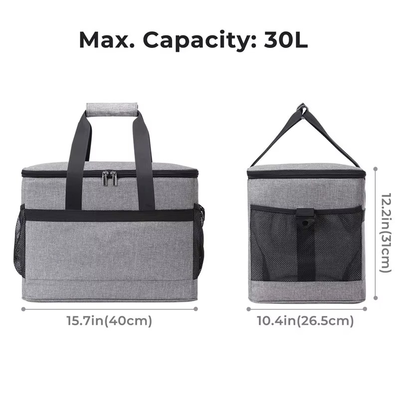 bag dimensions 40 by 26.5 by 31cm with max capacity 30L