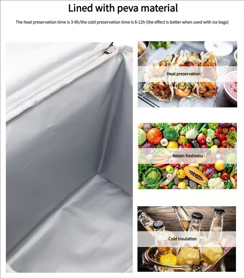 Adjustable Strap Crossbody Thermal Cooler Bag Portable Waterproof Double Layer Aluminum Foil Thickened Picnic Lunch - product detail