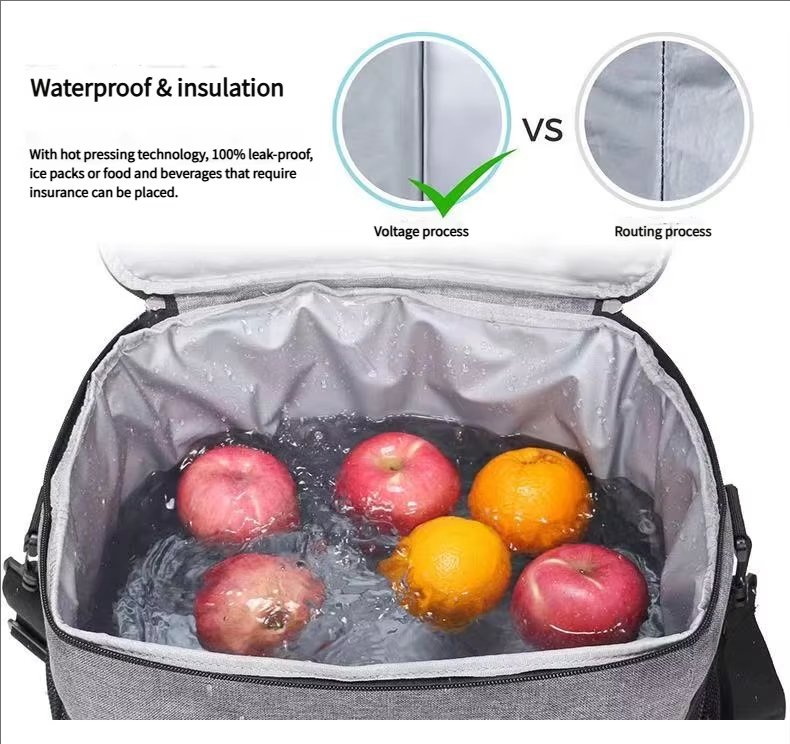 Adjustable Strap Crossbody Thermal Cooler Bag Portable Waterproof Double Layer Aluminum Foil Thickened Picnic Lunch - product detail