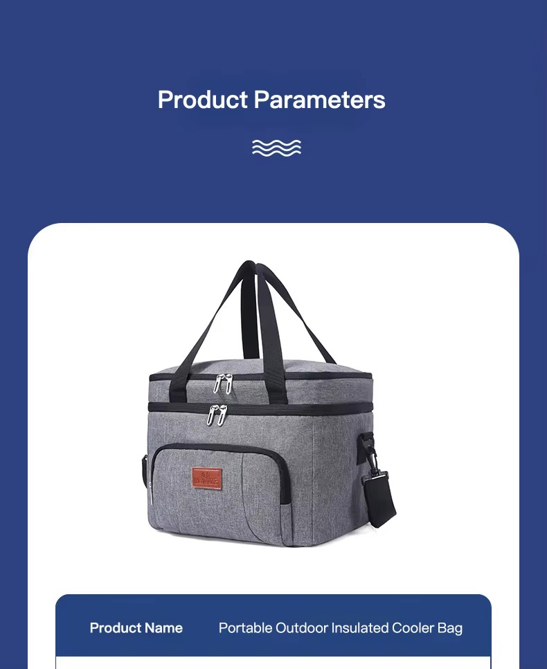 product parameters heading with cooler bag photo
