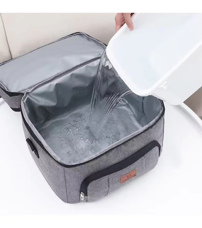 water pouring test showing waterproof interior lining