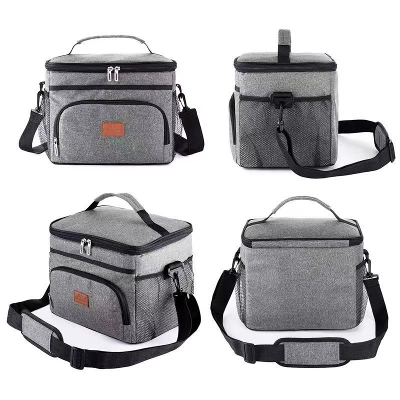 Custom Expandable Food Insulated Lunch Bag Double Deck Leakproof Portable Container Cooler Box Tote for Work Office - product detail