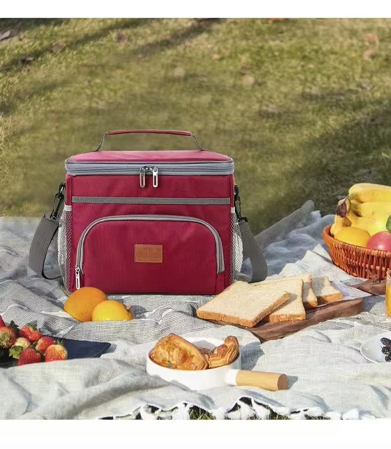 Custom Expandable Food Insulated Lunch Bag Double Deck Leakproof Portable Container Cooler Box Tote for Work Office - product detail