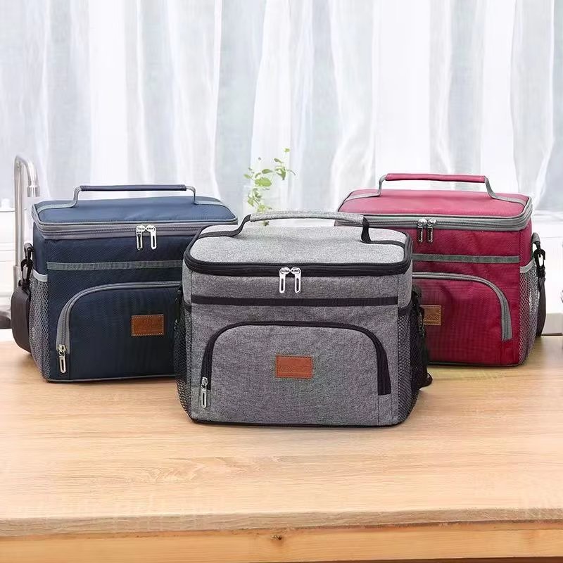 Custom Expandable Food Insulated Lunch Bag Double Deck Leakproof Portable Container Cooler Box Tote for Work Office - product detail