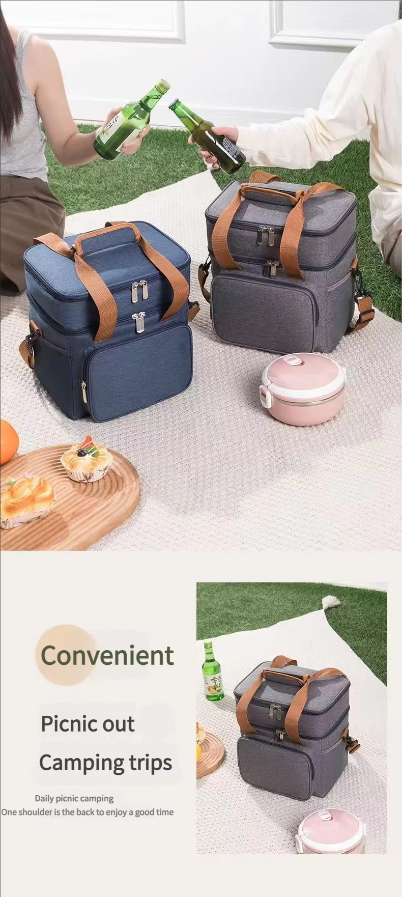 Custom Outdoor Leakproof Insulated Cooler Backpack Picnic Lunch Waterproof Camping - product detail