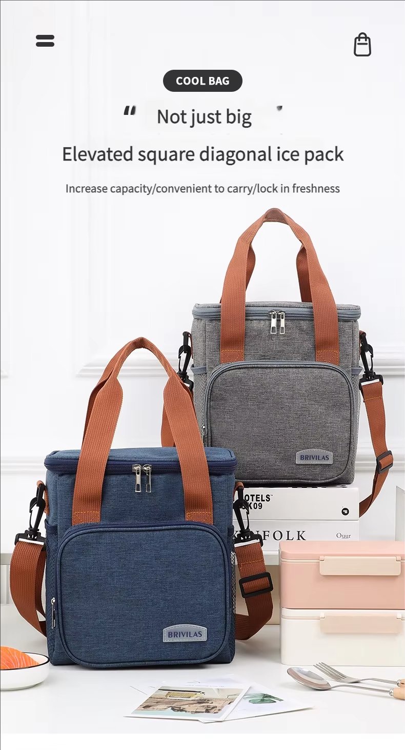 Custom Large Capacity Oxford Cloth Tote Bag Collapsible Cooler for Beach Picnic Shopping and Grocery Tote - product detail