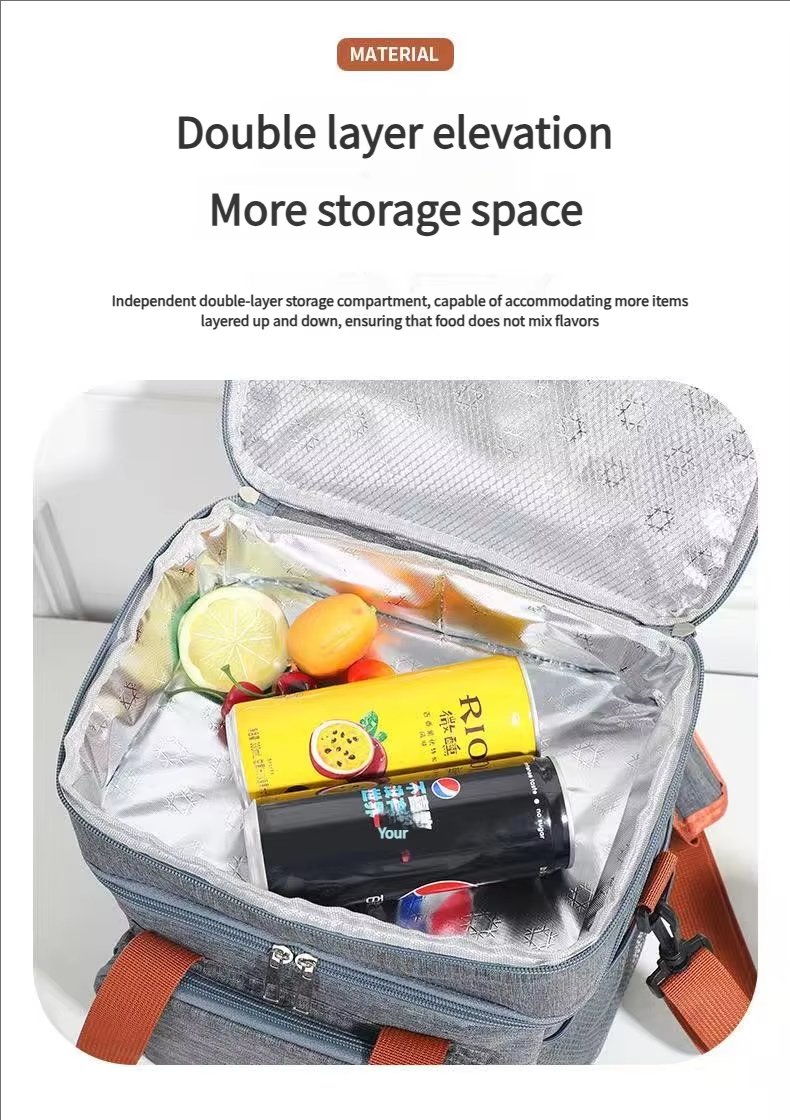 Custom Large Capacity Oxford Cloth Tote Bag Collapsible Cooler for Beach Picnic Shopping and Grocery Tote - product detail