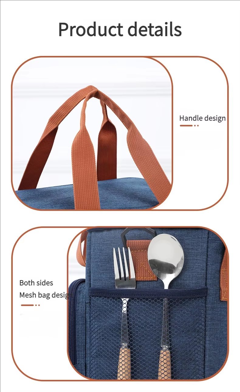 Custom Large Capacity Oxford Cloth Tote Bag Collapsible Cooler for Beach Picnic Shopping and Grocery Tote - product detail
