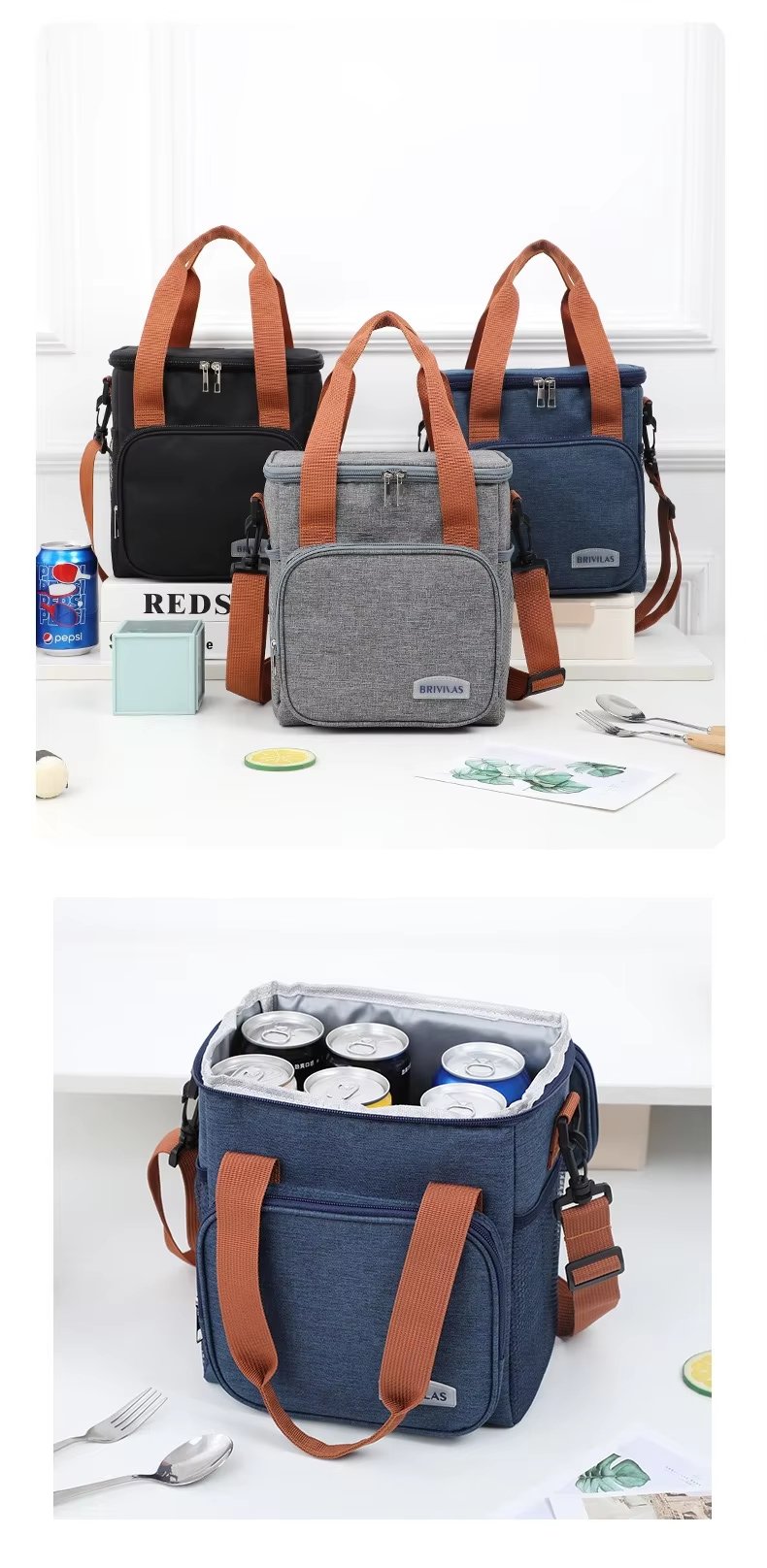Custom Large Capacity Oxford Cloth Tote Bag Collapsible Cooler for Beach Picnic Shopping and Grocery Tote - product detail