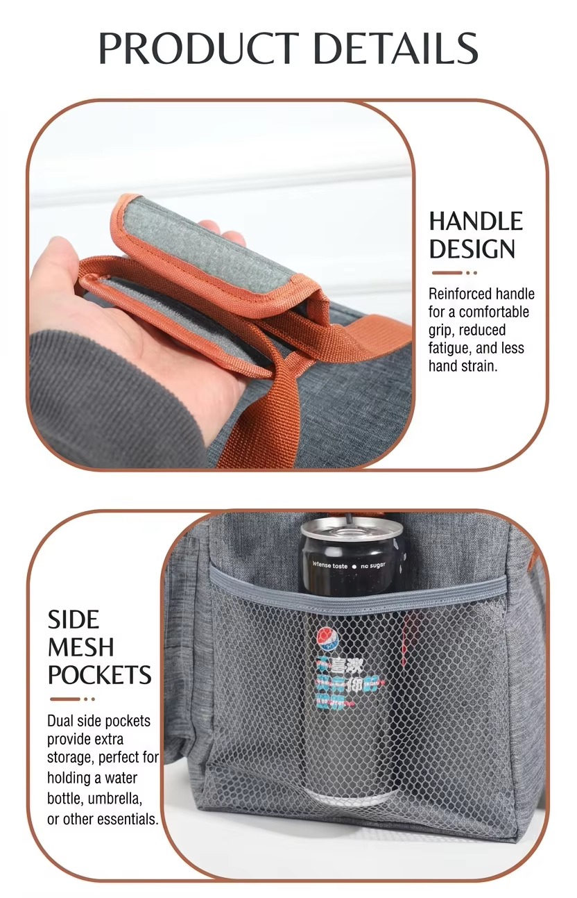 reinforced padded top handle close-up