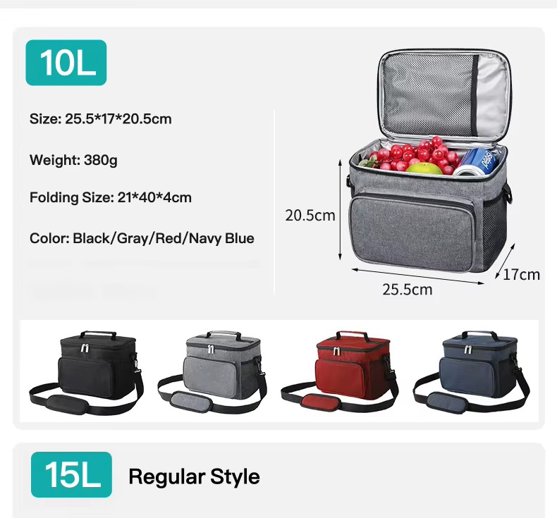 10L size specs and four color options
