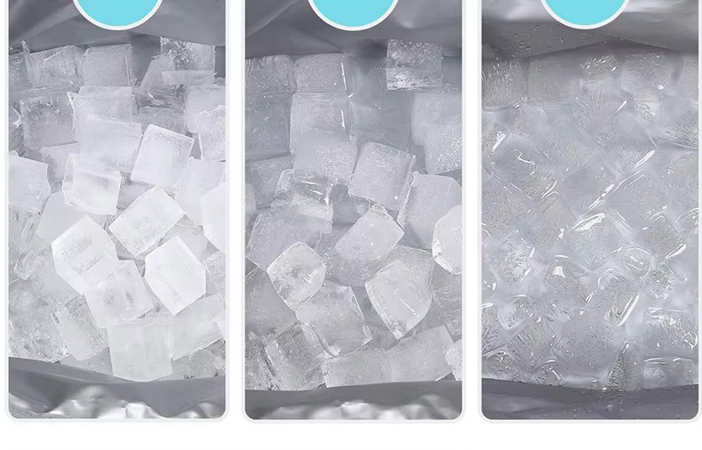 ice cubes at 0, 6 and 12 hours