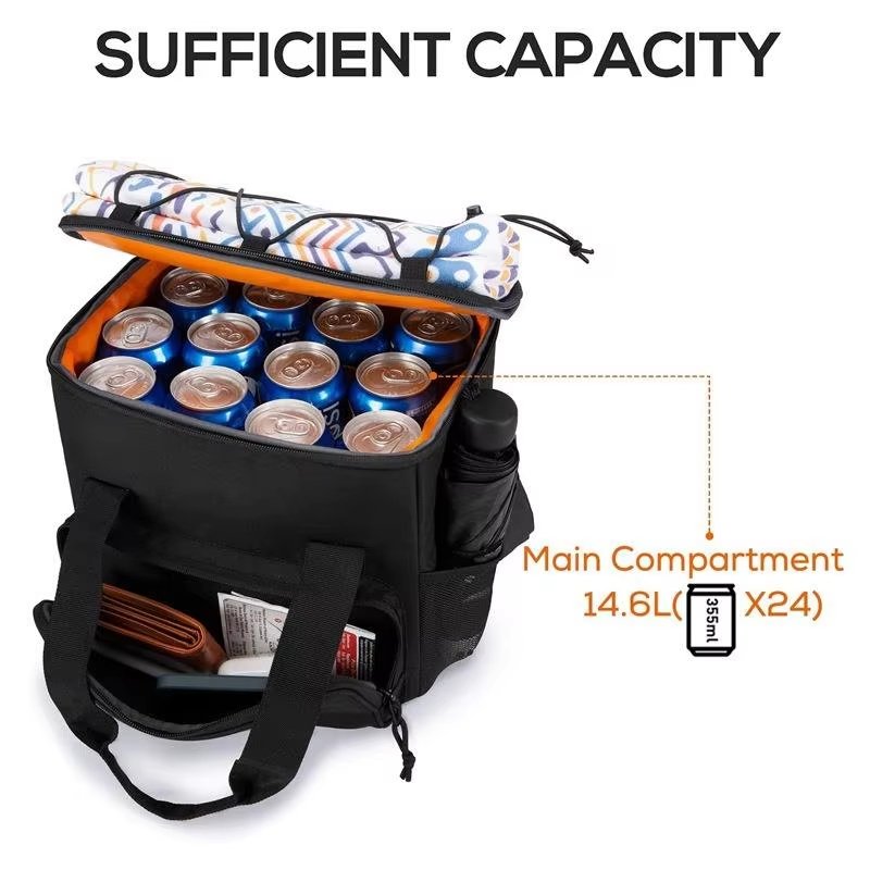 Large Capacity Outdoor Waterproof Thermal Insulation Backpack with Reflective Strips Portable Refrigerated Insulated Cooler B - product detail