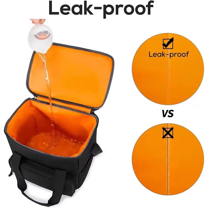 Large Capacity Outdoor Waterproof Thermal Insulation Backpack with Reflective Strips Portable Refrigerated Insulated Cooler B - product detail