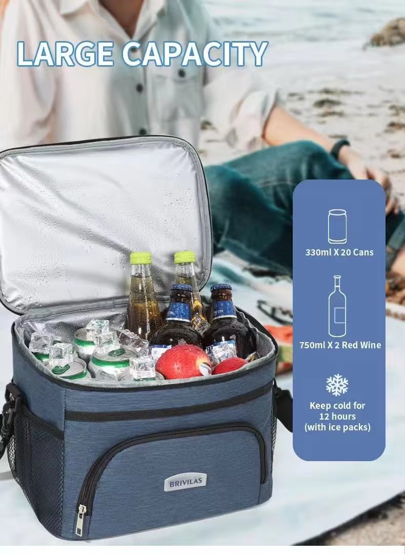 Soft Lunch Box Bento Bag Outdoor Ice Picnic Handbag Waterproof Foil Thermal Insulated Tote Cooler Bag - product detail