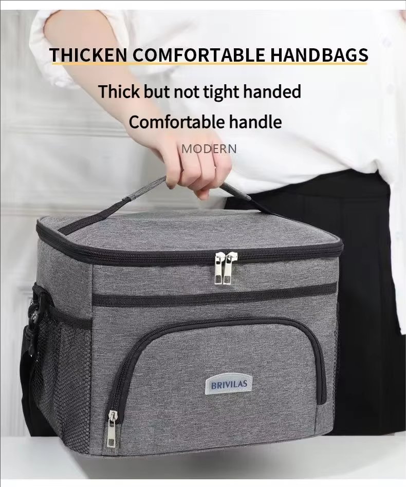 Soft Lunch Box Bento Bag Outdoor Ice Picnic Handbag Waterproof Foil Thermal Insulated Tote Cooler Bag - product detail