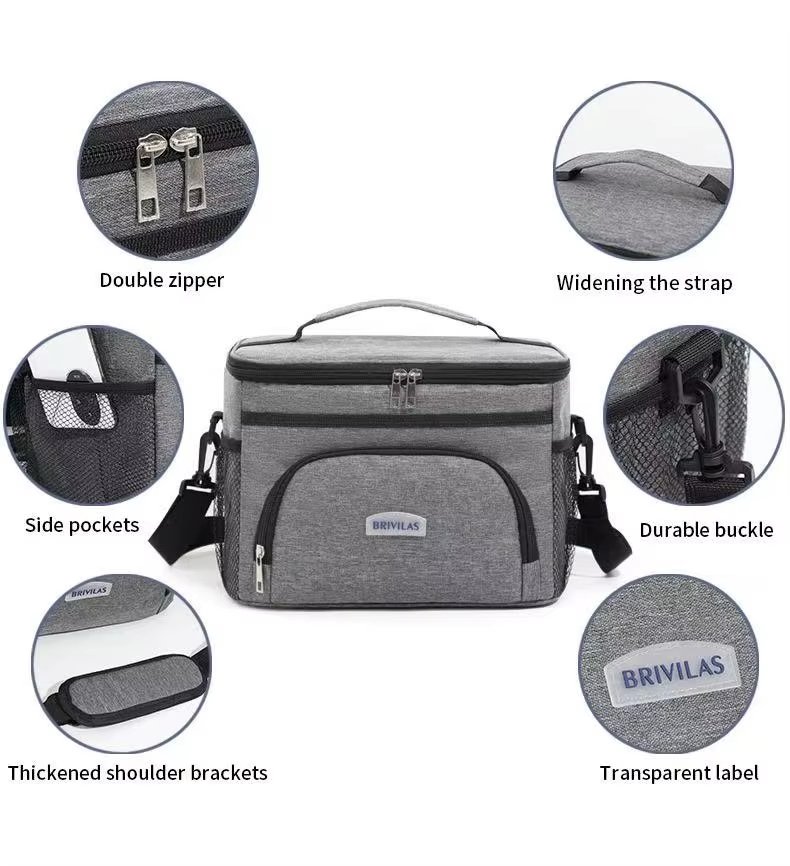 Soft Lunch Box Bento Bag Outdoor Ice Picnic Handbag Waterproof Foil Thermal Insulated Tote Cooler Bag - product detail