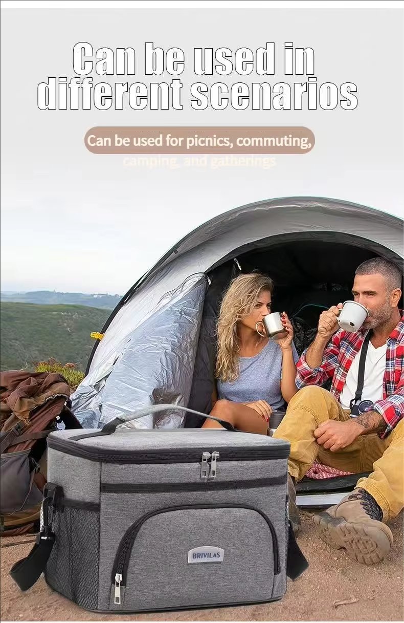 Soft Lunch Box Bento Bag Outdoor Ice Picnic Handbag Waterproof Foil Thermal Insulated Tote Cooler Bag - product detail