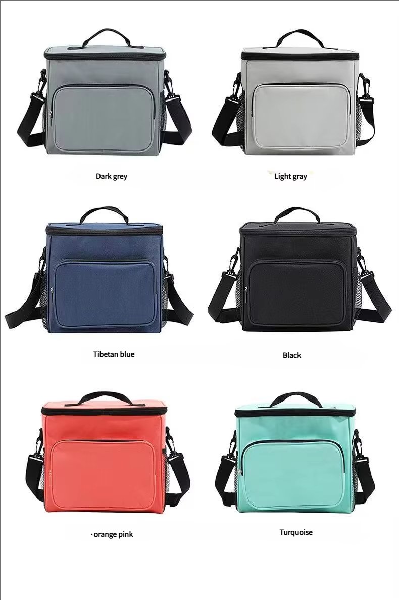 Oxford Waterproof Reusable Large Double Compartment Lunch Bag Wide-Open Cooler Tote for Working Picnic Hiking - product detail