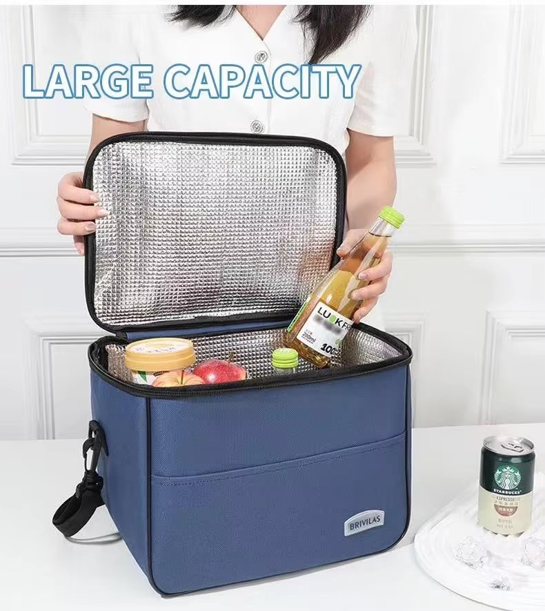 Durable Oxford Insulated Cooler Lunch Bag Custom Cartoon Design for Picnic Use with Box and Bottle - product detail