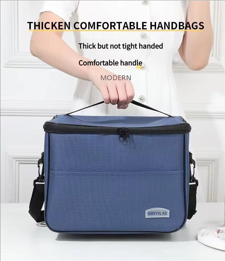 Durable Oxford Insulated Cooler Lunch Bag Custom Cartoon Design for Picnic Use with Box and Bottle - product detail
