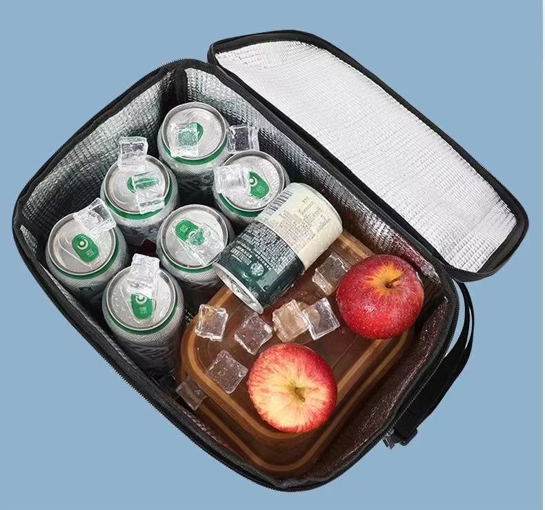 Durable Oxford Insulated Cooler Lunch Bag Custom Cartoon Design for Picnic Use with Box and Bottle - product detail