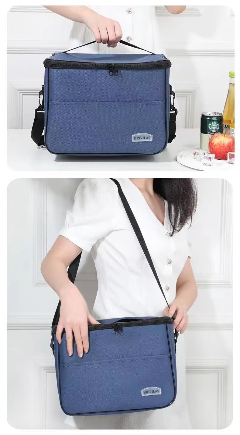 Durable Oxford Insulated Cooler Lunch Bag Custom Cartoon Design for Picnic Use with Box and Bottle - product detail
