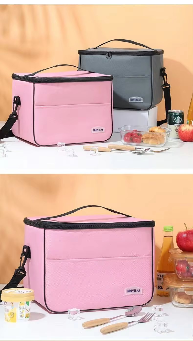 Durable Oxford Insulated Cooler Lunch Bag Custom Cartoon Design for Picnic Use with Box and Bottle - product detail