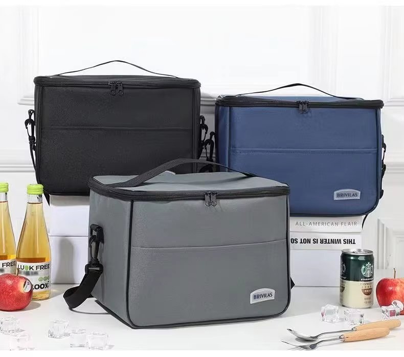 Durable Oxford Insulated Cooler Lunch Bag Custom Cartoon Design for Picnic Use with Box and Bottle - product detail