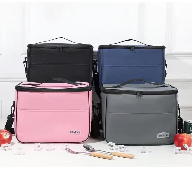 Durable Oxford Insulated Cooler Lunch Bag Custom Cartoon Design for Picnic Use with Box and Bottle - product detail
