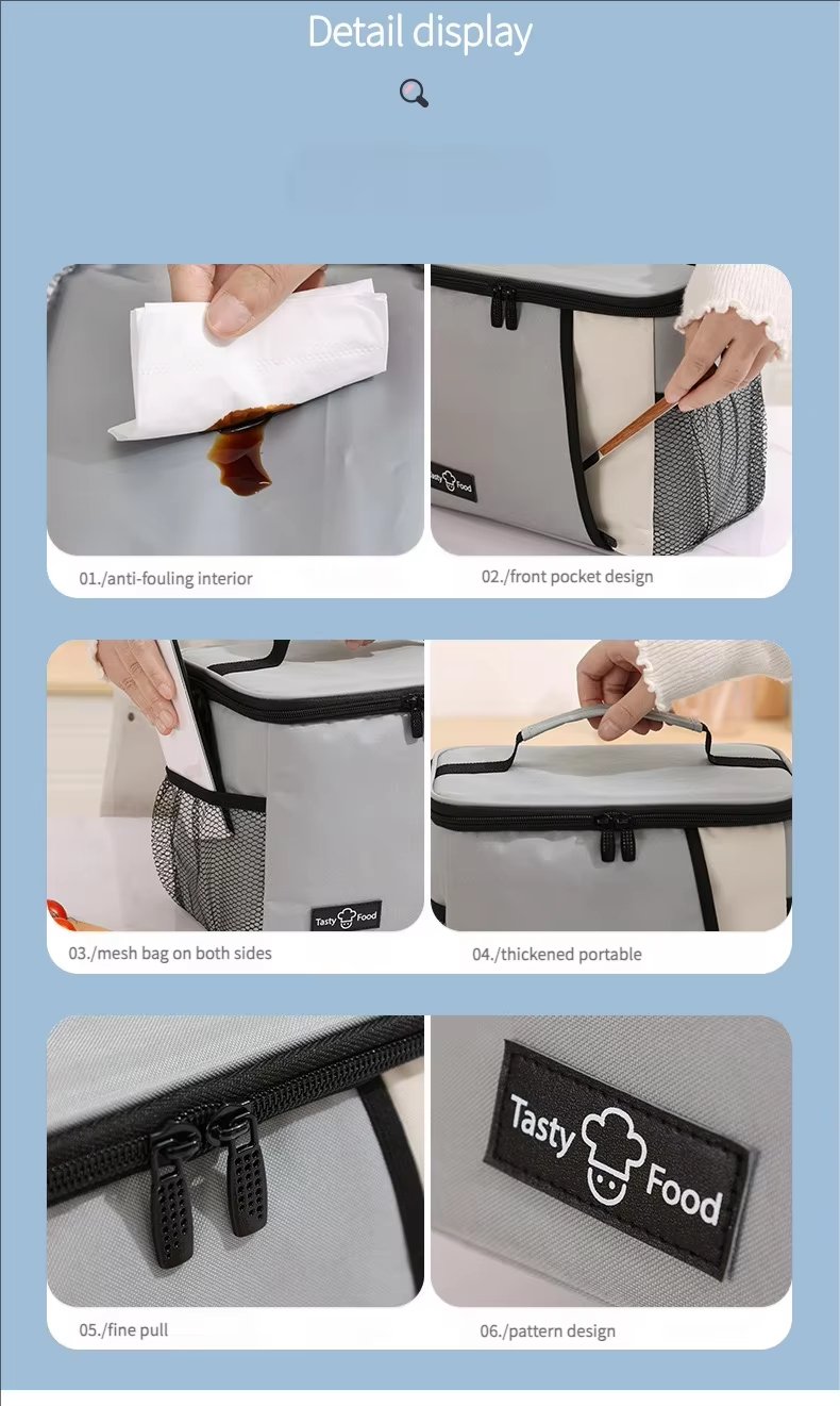Outdoor Thermal Soft Lunch Insulation Bag Large Capacity Insulated Ice Pack Beer Cooler for Travel Picnic - product detail