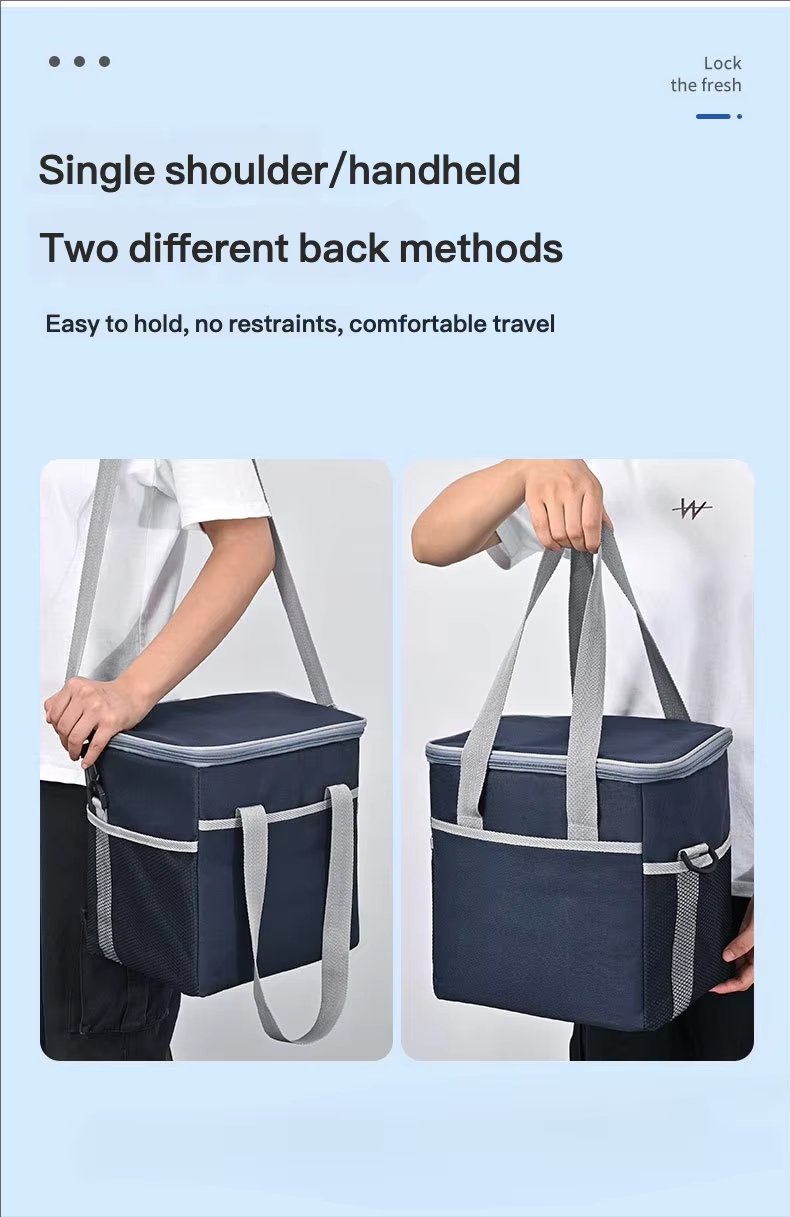 Large Capacity Insulated Cooler Backpack Durable Leak-Proof Cooling Bag Food Thermal Lunch for Picnics Camping Hiking - product detail