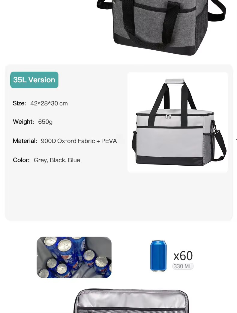 35L version specs holding 60 cans