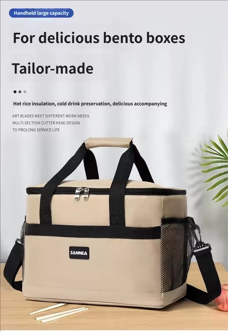Large Capacity Double Layers Cartoon Printing Crossbody Insulated Lunch Bag for Children Oxford Waterproof Picnic Cooler Bag - product detail