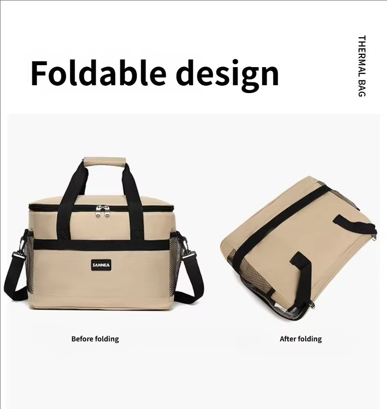 Large Capacity Double Layers Cartoon Printing Crossbody Insulated Lunch Bag for Children Oxford Waterproof Picnic Cooler Bag - product detail