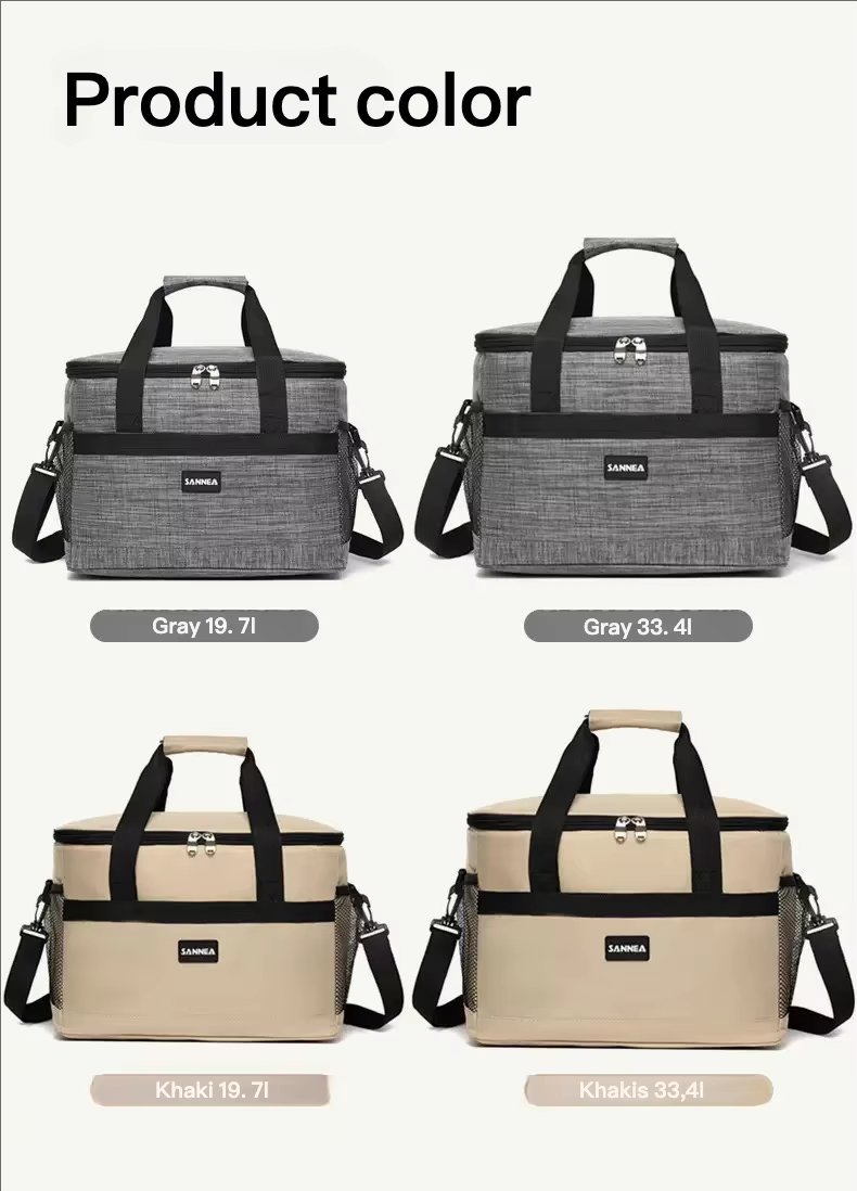 Large Capacity Double Layers Cartoon Printing Crossbody Insulated Lunch Bag for Children Oxford Waterproof Picnic Cooler Bag - product detail