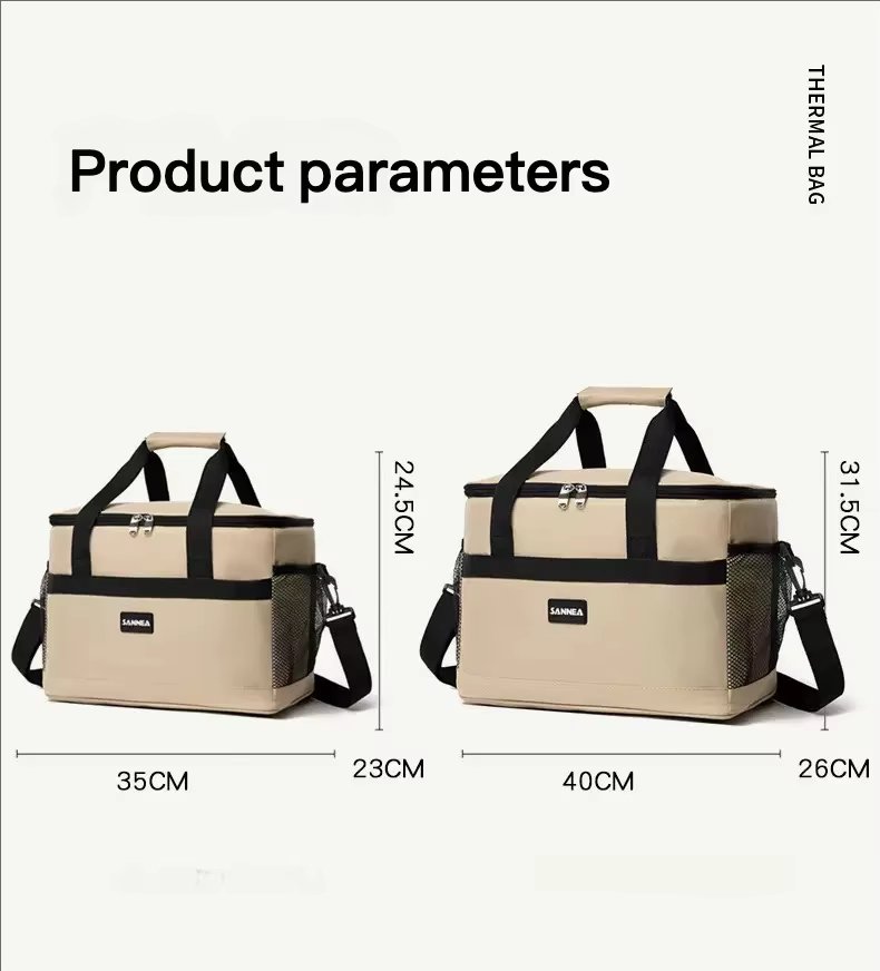 Large Capacity Double Layers Cartoon Printing Crossbody Insulated Lunch Bag for Children Oxford Waterproof Picnic Cooler Bag - product detail