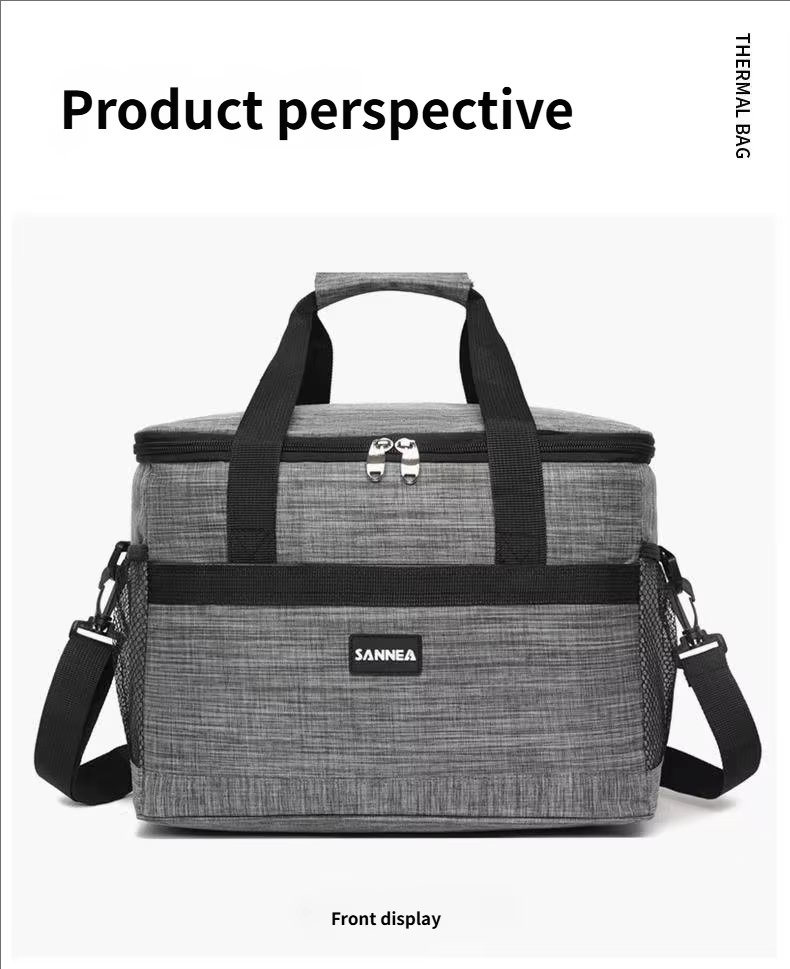 Large Capacity Double Layers Cartoon Printing Crossbody Insulated Lunch Bag for Children Oxford Waterproof Picnic Cooler Bag - product detail