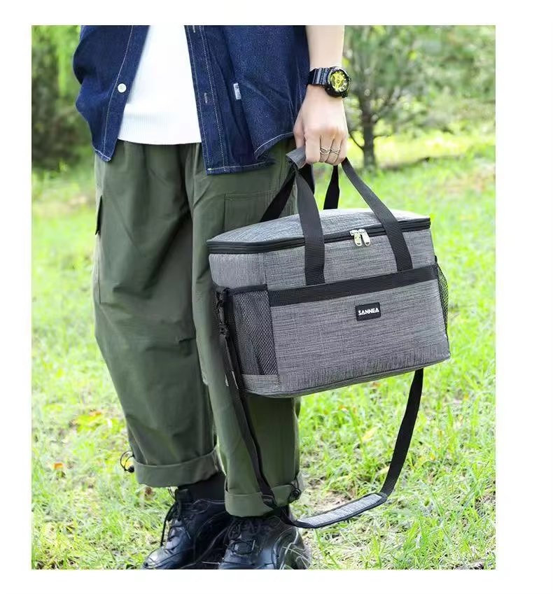 Large Capacity Double Layers Cartoon Printing Crossbody Insulated Lunch Bag for Children Oxford Waterproof Picnic Cooler Bag - product detail