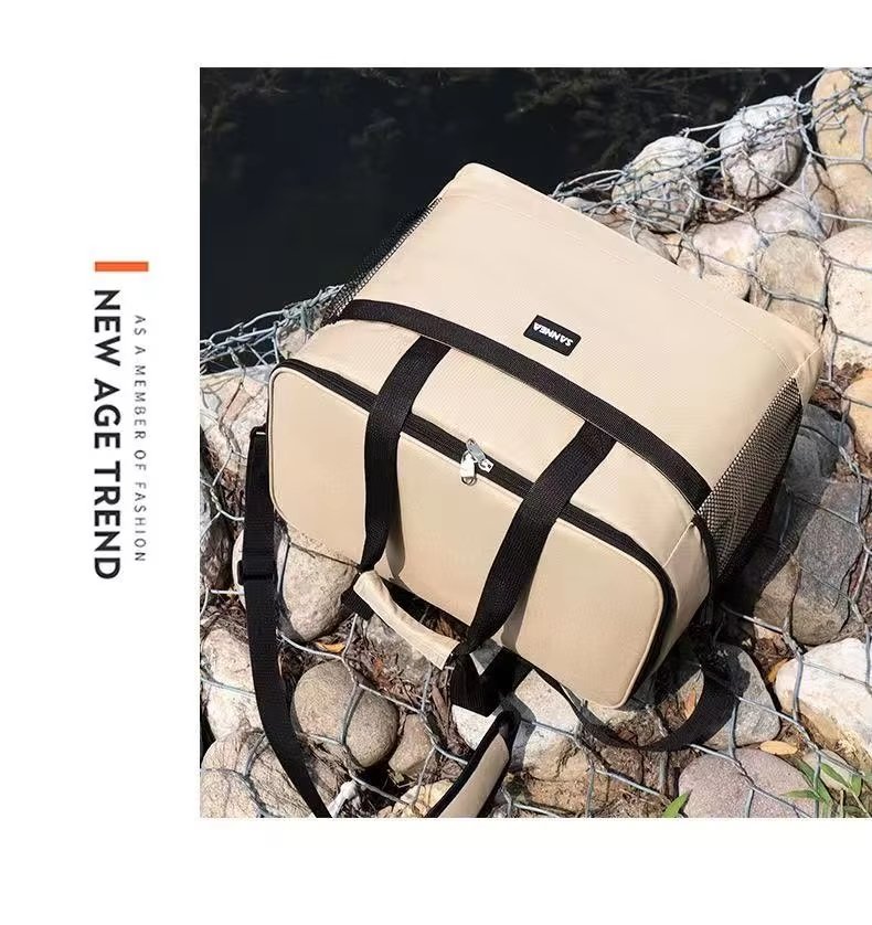 Large Capacity Double Layers Cartoon Printing Crossbody Insulated Lunch Bag for Children Oxford Waterproof Picnic Cooler Bag - product detail