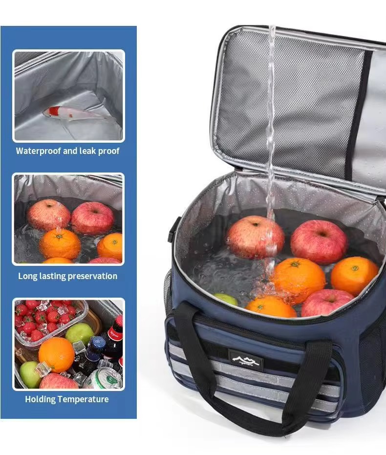 water poured into leakproof liner with fruit
