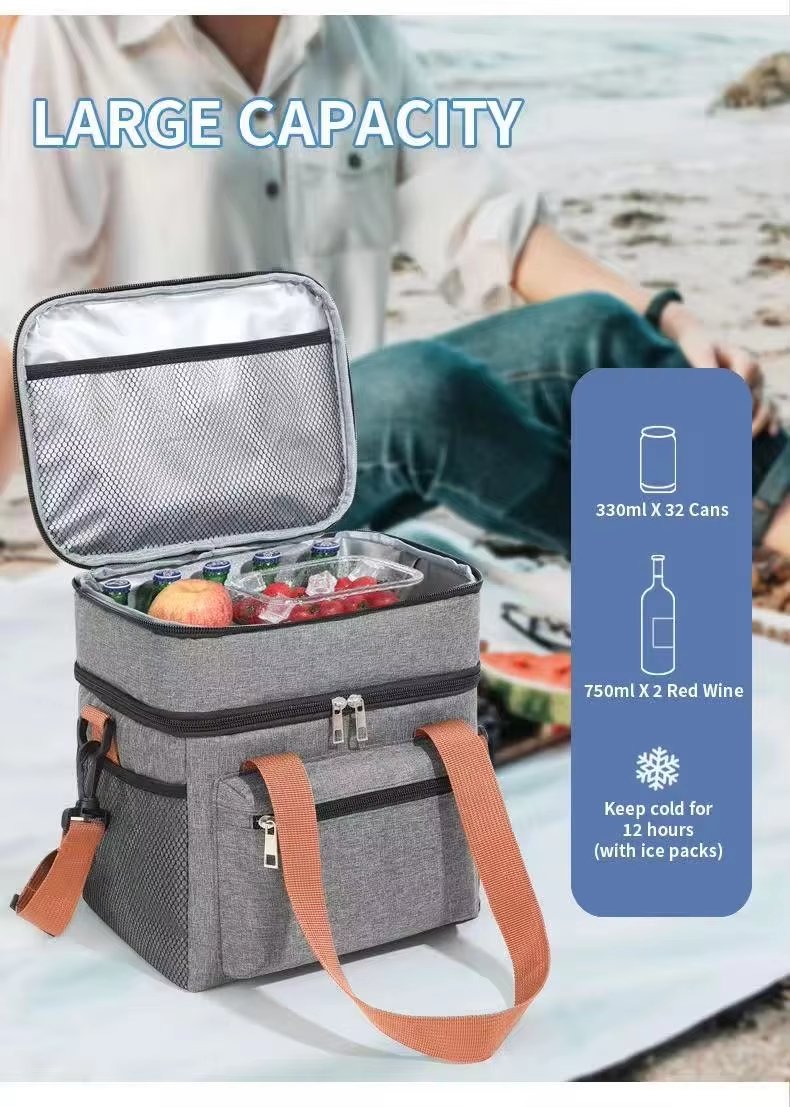 Insulated Backpack Cooler Waterproof Portable Oxford Thermal Pack with Unisex Outdoor Picnic Bag - product detail