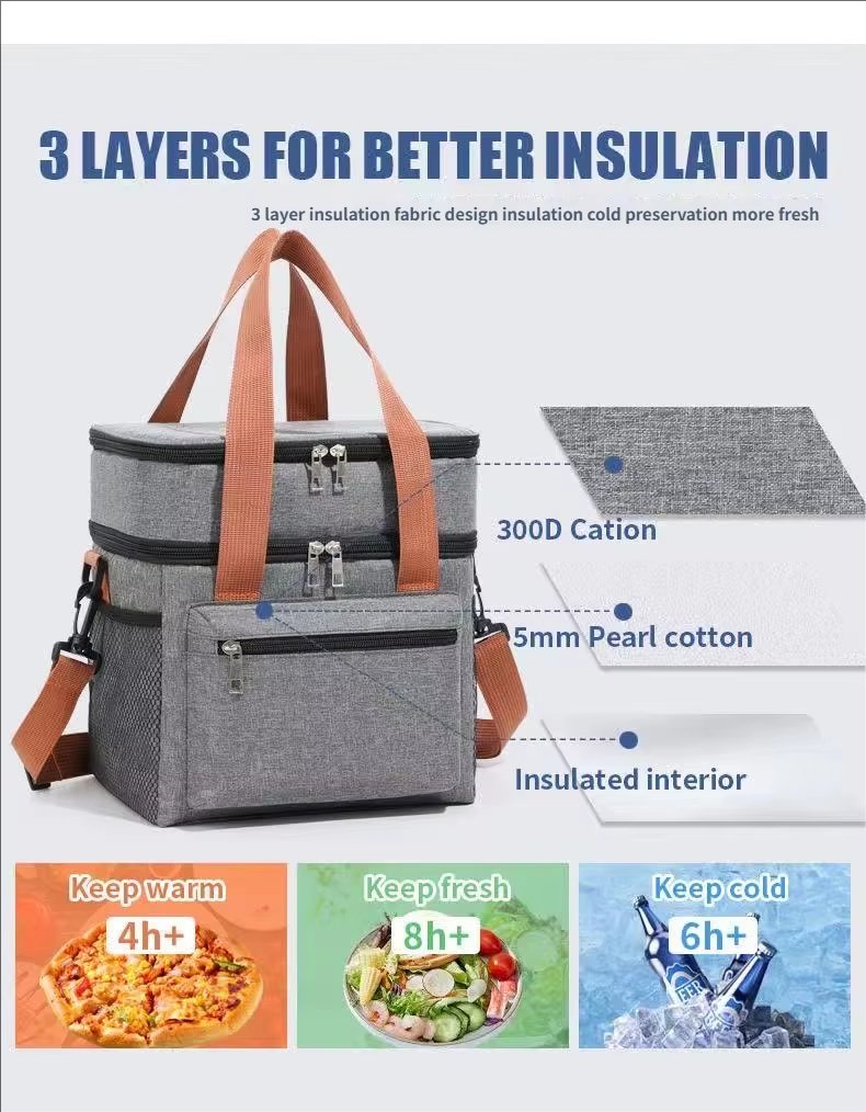 Insulated Backpack Cooler Waterproof Portable Oxford Thermal Pack with Unisex Outdoor Picnic Bag - product detail